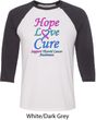 Thyroid Cancer Hope Love Cure Raglan Shirt