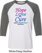 Thyroid Cancer Hope Love Cure Raglan Shirt