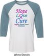 Thyroid Cancer Hope Love Cure Raglan Shirt