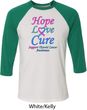 Thyroid Cancer Hope Love Cure Raglan Shirt