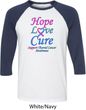 Thyroid Cancer Hope Love Cure Raglan Shirt
