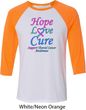 Thyroid Cancer Hope Love Cure Raglan Shirt