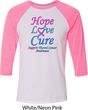 Thyroid Cancer Hope Love Cure Raglan Shirt