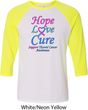 Thyroid Cancer Hope Love Cure Raglan Shirt
