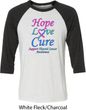 Thyroid Cancer Hope Love Cure Raglan Shirt