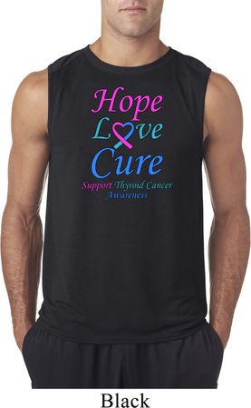 Thyroid Cancer Hope Love Cure Sleeveless Shirt