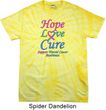 Thyroid Cancer Hope Love Cure Tie Dye T-shirt