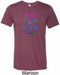 Thyroid Cancer Hope Love Cure Tri Blend Tee