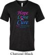 Thyroid Cancer Hope Love Cure Tri Blend V-neck