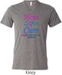 Thyroid Cancer Hope Love Cure Tri Blend V-neck