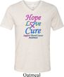 Thyroid Cancer Hope Love Cure Tri Blend V-neck