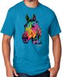 Rainbow Horse Colorful Design Adult t-shirt - Neon Blue