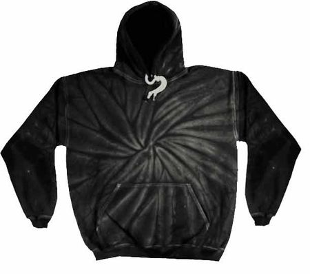 Tie Dye Hoodie Spider Black Hoody