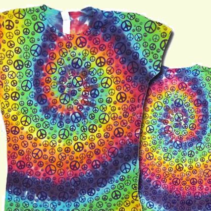 Tie Dye Juniors T-shirt - Peace Everywhere Girly Tee