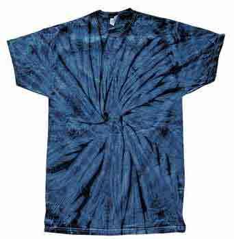 Tie Dye Kids Shirt Spider Navy Blue Youth Tee