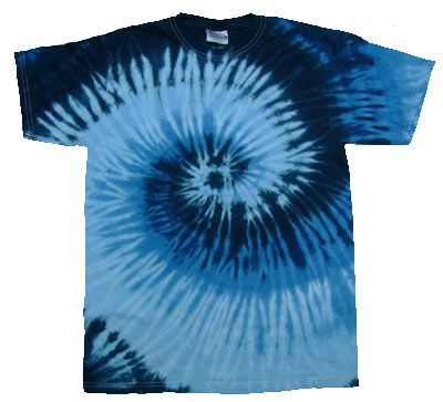 Tie Dye Kids T-shirt Blue Ocean Retro Vintage Groovy Youth Tee Shirt