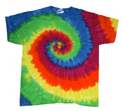Tie Dye Kids T-shirt Moondance Vintage Rainbow Swirl Youth Tee Shirt
