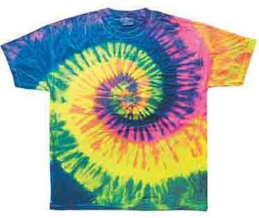 Tie Dye Kids T-shirt Neon Rainbow Vintage Groovy Swirl Youth Tee Shirt