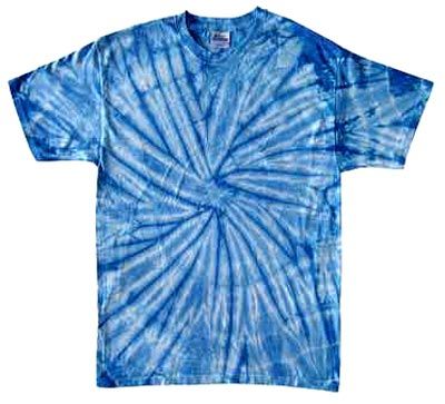 Tie Dye Kids T-shirt Spider Baby Blue Vintage Groovy Youth Tee Shirt