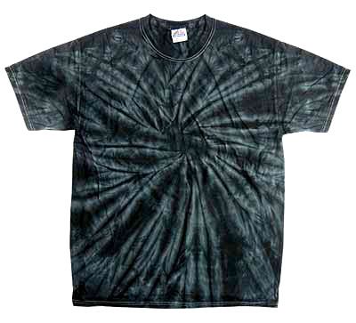 Tie Dye Kids T-shirt Spider Black Retro Vintage Groovy Youth Tee Shirt