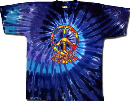 Tie Dye Peace Shirt Funky 70s Peace Twilight Tie Dye Tee