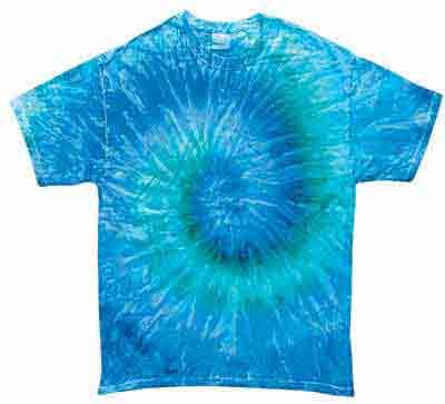 Tie Dye T-shirt Blue Jerry Retro Vintage Groovy Adult Tee Shirt