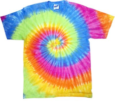 Tie Dye T-shirt Eternity Colorful Rainbow Swirl Retro Adult T-Shirt