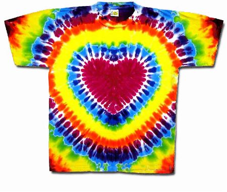 Tie Dye T-shirt - Heart Adult Tee