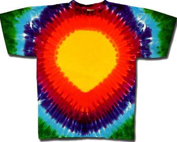 Tie Dye T-shirt - Rainbow Teardrop Adult Tee