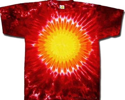 Tie Dye T-shirt - Red Hot Sun Adult Tee