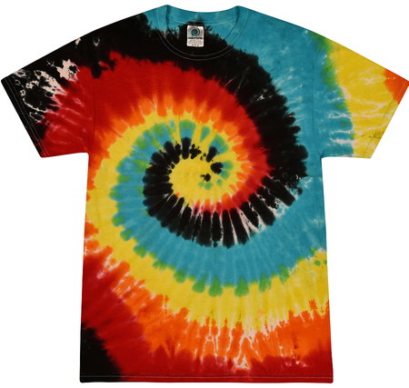 Adult Tie Dye T-shirt -  Retro Swirl Adult Tee