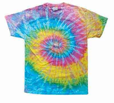 Tie Dye T-shirt Saturn Retro Vintage Groovy Swirl Adult Tee Shirt