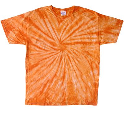 Tie Dye T-shirt Spider Orange Retro Vintage Groovy Adult Tee Shirt