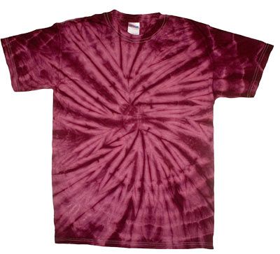 Tie Dye T-shirt Spider Plum Retro Vintage Groovy Adult Tee Shirt
