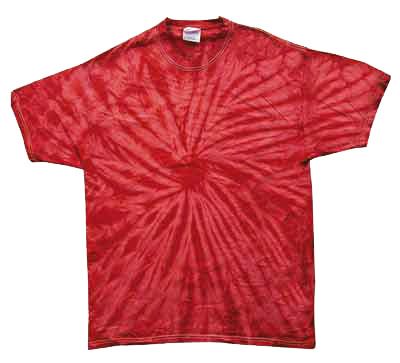 Tie Dye T-shirt Spider Red Retro Vintage Groovy Adult Tee Shirt