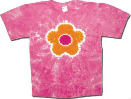 Tie Dye T-shirt - Sundog Dawn Flower Pink Adult Tee