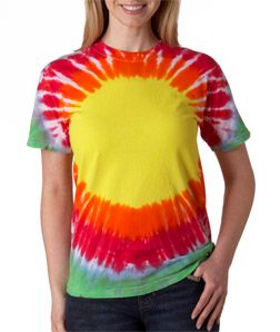 Tie Dye T-shirt Teardrop Rainbow Adult Unisex Tee