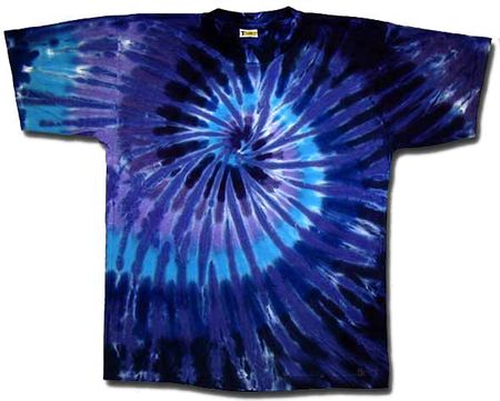 Tie Dye T-shirt  - Twilight Spiral Adult Tee
