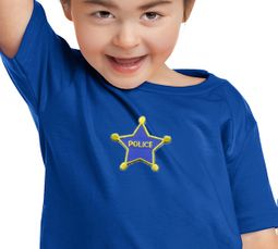 Toddler Kids Police Shirt - Embroidered Star Toddler Kids Police Shirt - Embroidered Star