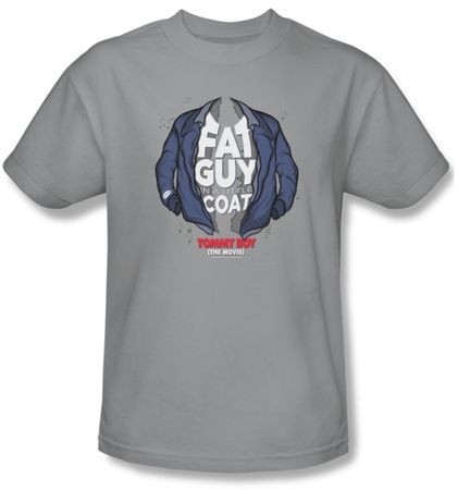 Tommy Boy Shirt Little Coat Adult Silver Tee T-Shirt