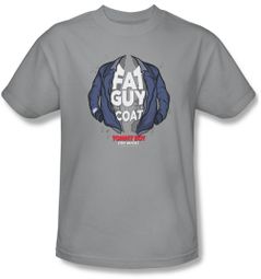 Tommy Boy Shirt Little Coat Adult Silver Tee T-Shirt