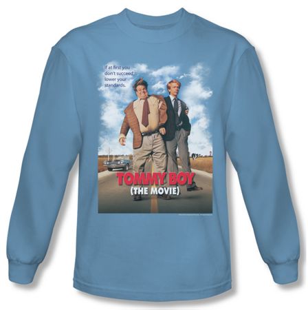 Tommy Boy Shirt Movie Poster Long Sleeve Carolina Blue Tee T-Shirt