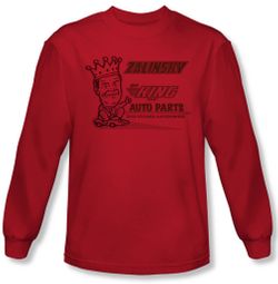 Tommy Boy Shirt Zalinsky Auto Long Sleeve Red Tee T-Shirt