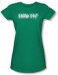 Blow Pop Juniors T-Shirts - Blow Pop Logo Kelly Green Tee