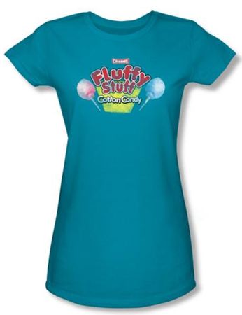 Fluffy Stuff Juniors T-Shirts - Fluffy Stuff Logo Turquoise Tee