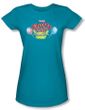 Fluffy Stuff Juniors T-Shirts - Fluffy Stuff Logo Turquoise Tee