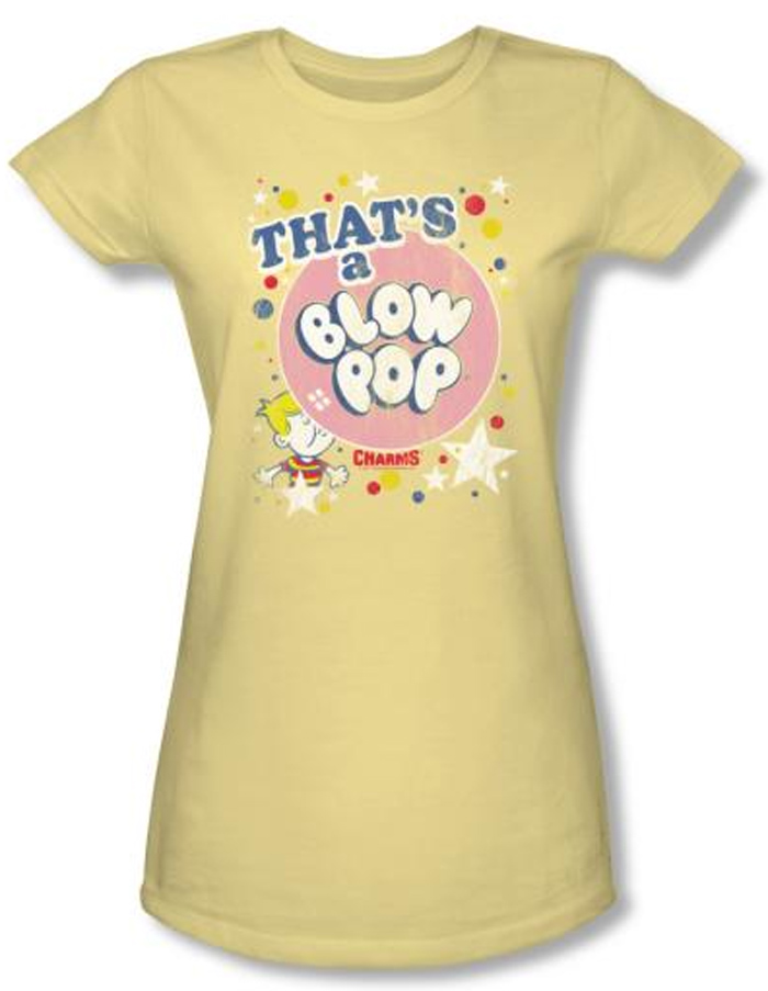 Tootsie Roll Juniors TShirts That's A Blow Pop Banana Tee Blow Pop