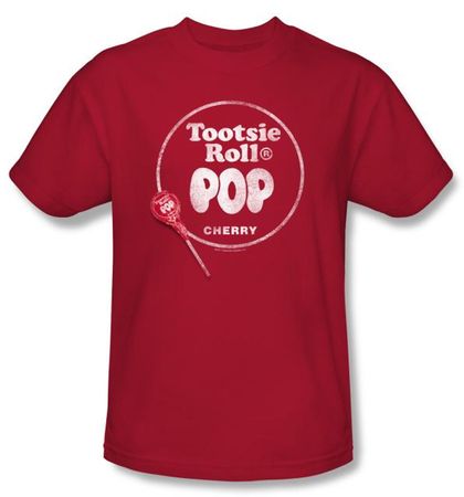 Tootsie Roll Kids T-Shirts Pop Logo Red Tee Youth