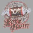 Tootsie Roll T-Shirts - Lets Roll Adult Silver Tee