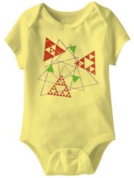 Triangle Shape Funny Baby Romper Yellow Infant Babies Creeper Triangle Shape Funny Baby Romper Yellow Infant Babies Creeper